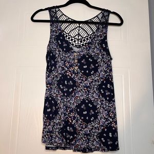 Blue paisley Tank top